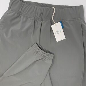 Free Fly Mens Active Breeze Jogger Pants Small Grey Recycled Polyester NEW